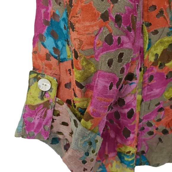 CT186a Ruby Rd. Favorites Multi-color Button-down Shirt Size 12 - Picture 4 of 5